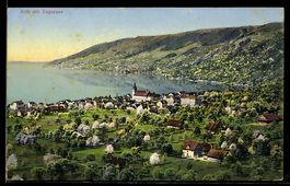 AK Arth, Ortsansicht mit Zugersee