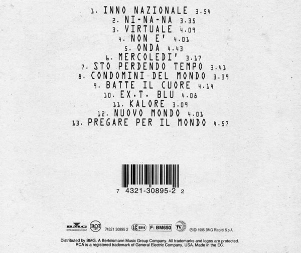 CD: LUCA CARBONI - MONDO - 1995 - CD – Usato da Greifensee venduto da scharmant 1