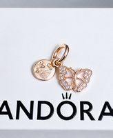 SCHNÄPPCHEN – Schmetterling Charm Anhänger – Roségold Look 