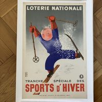 Affiche originale Derouet Tranche Sports d’hiver et sports
