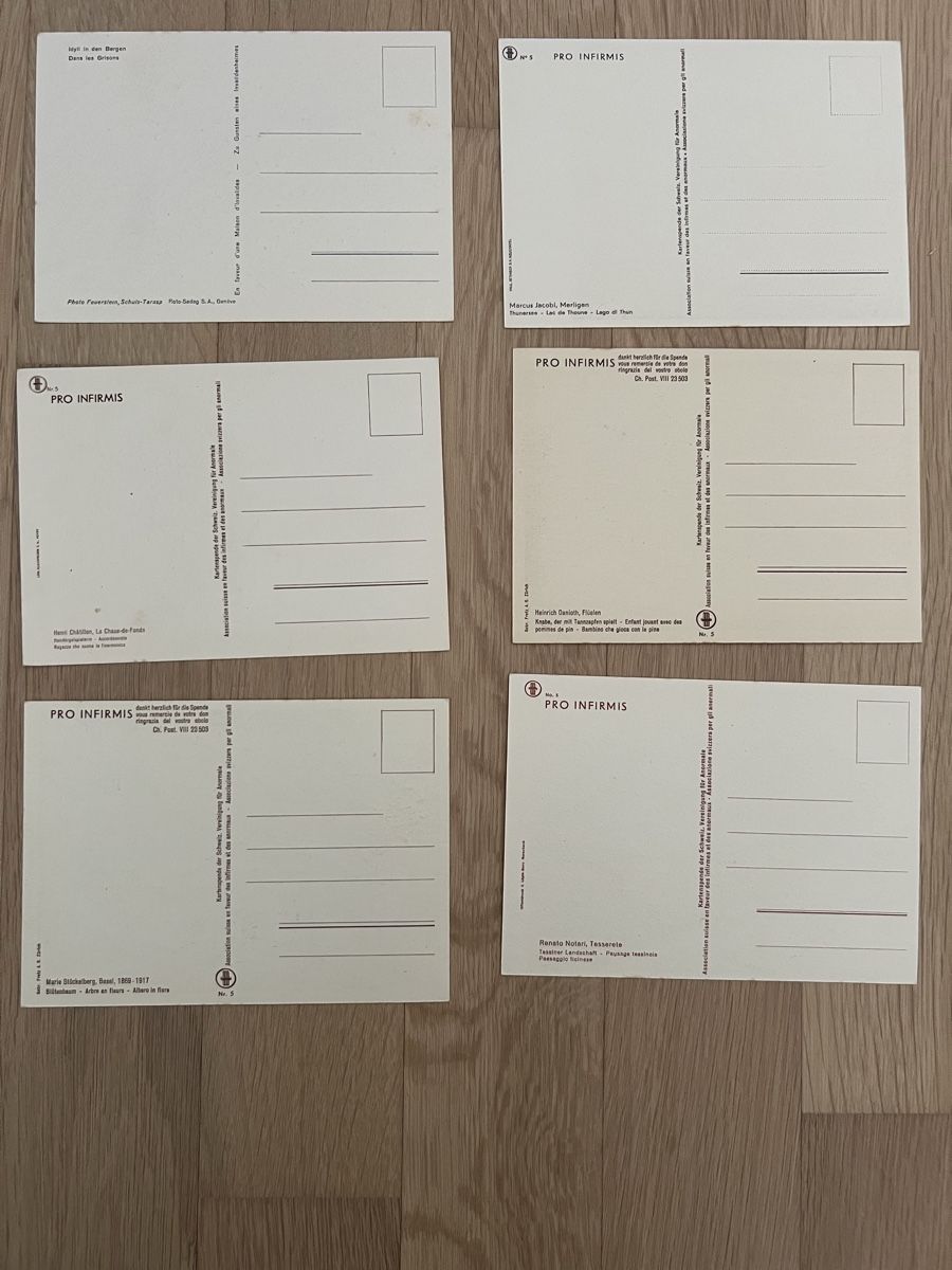 Cartes postales: Lot mit 22Stk. Pro Infirmis + Pro Juventute Ansichtskarten – D'occasion à Braunau par Desil2511 2