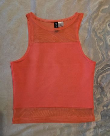 H&M Top Oberteil Neon Orange