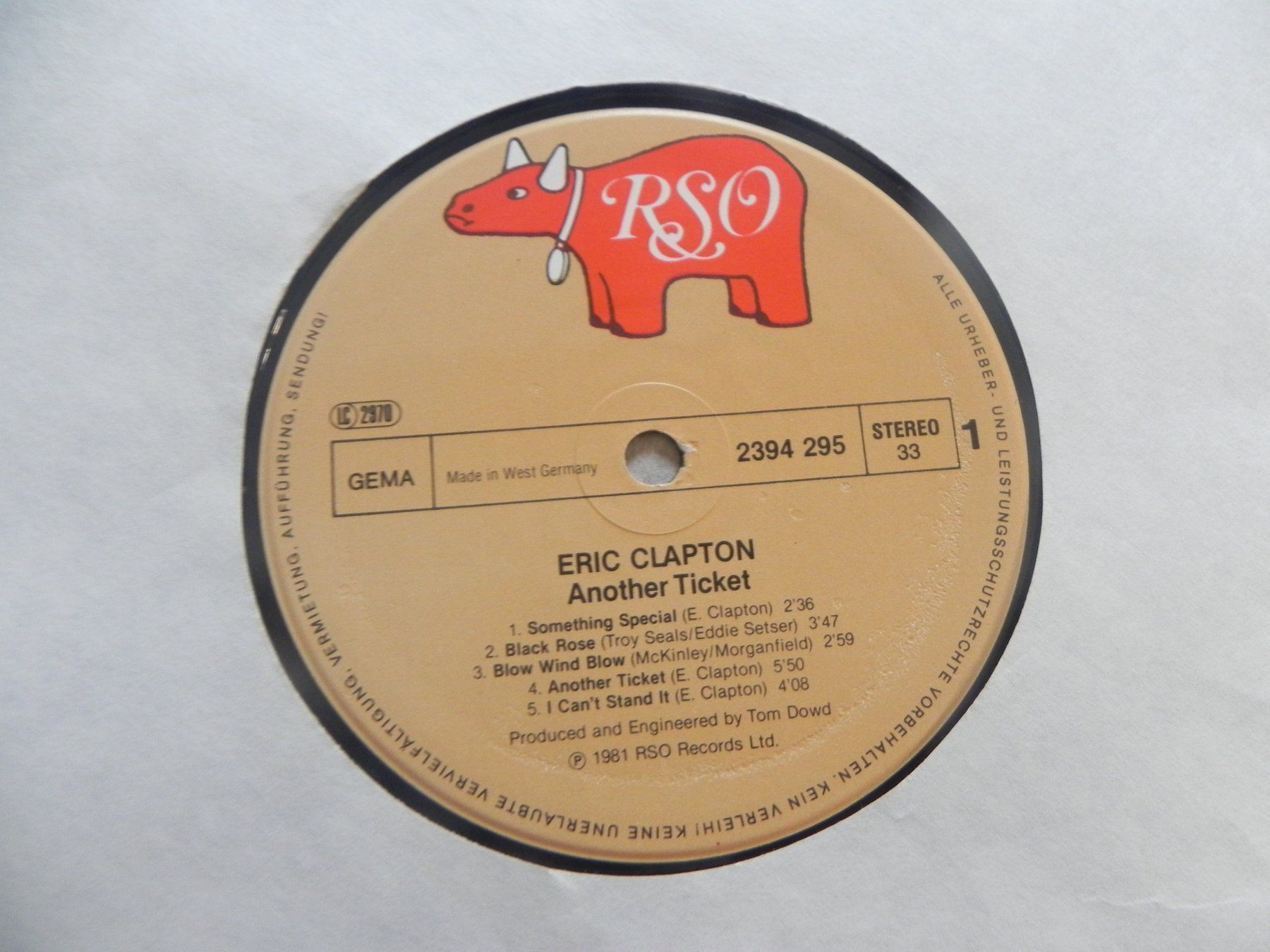 Dischi in vinile: LP brit. Blues Rock Eric Clapton 1981 Another Ticket – Usato da Siebnen venduto da krimsie 4