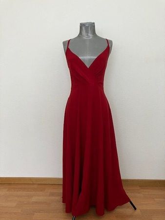 Robe longue rouge d'été chic et élégante TL