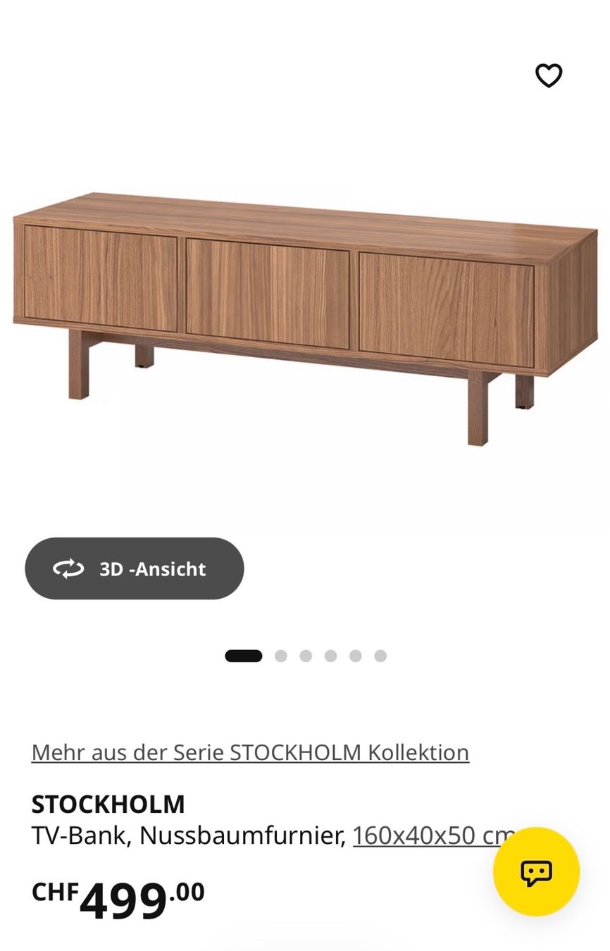 Ikea Mobili TV: TV Kommode aus Nussbaumfurnier – Usato da Fischbach-Göslikon venduto da Hubers4 4