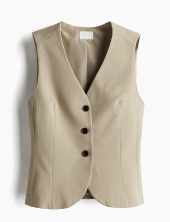 NEU H&M Weste/Gilet in Beige Gr. 38
