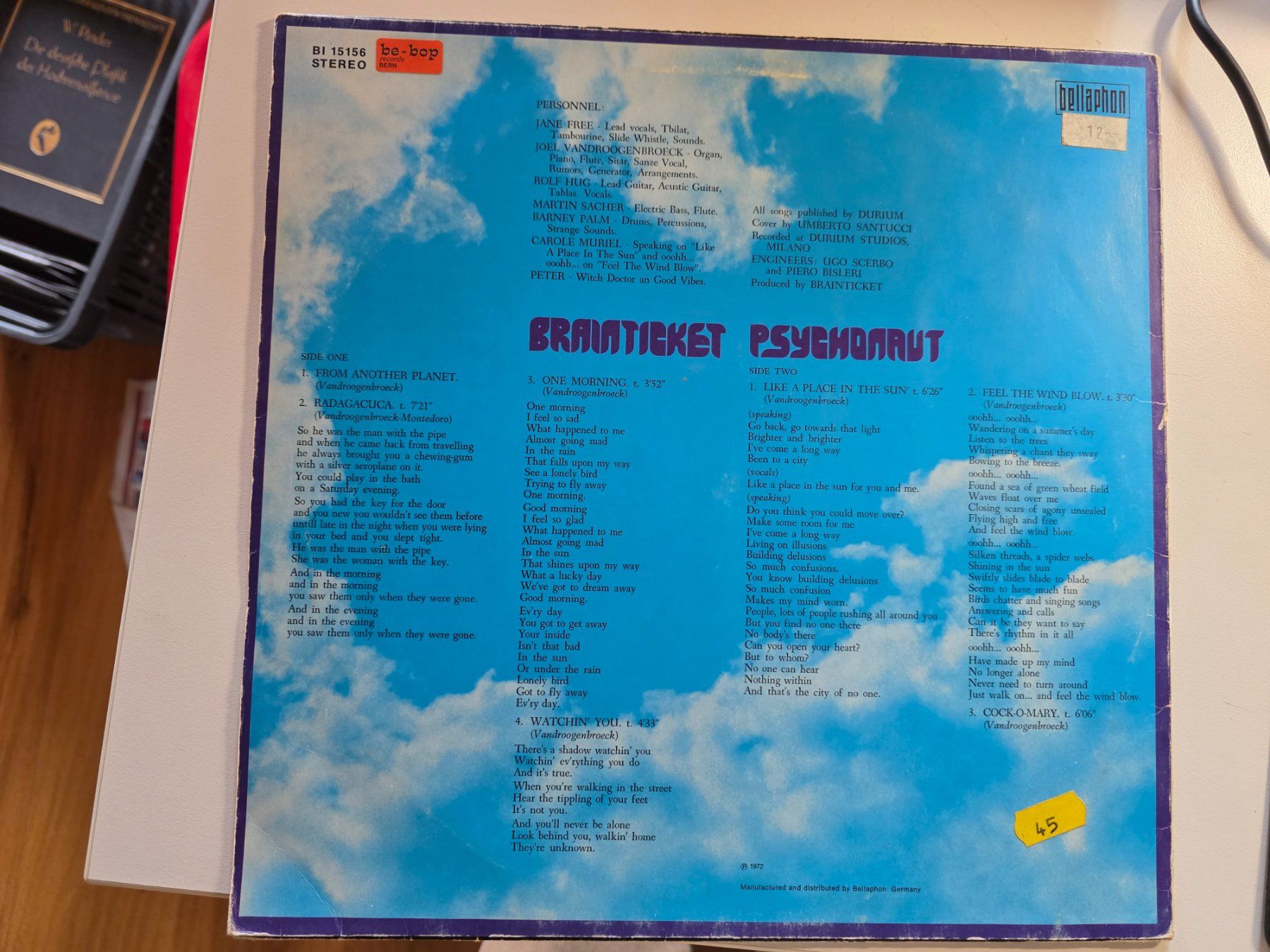 Dischi in vinile: Vinyl LP - Brainticket - Psychonaut 1972 – Usato da Walterswil BE venduto da Lonitti 2