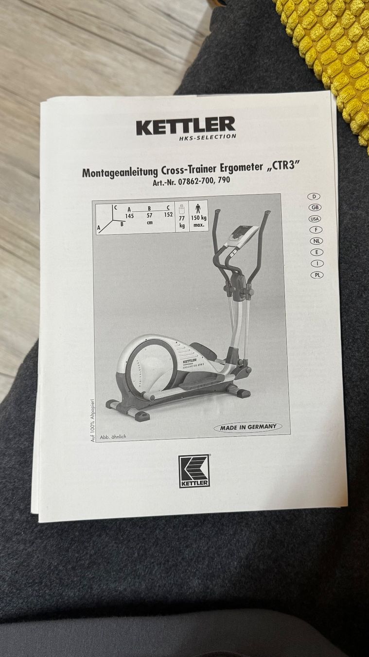 Kettler Hometrainer: Crosstrainer KETTLER Ergometer CTR3 – Usato da Neukirch (Egnach) venduto da muolen 4