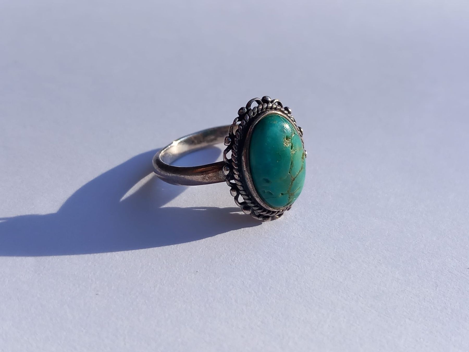 Ringe: Alter Silber 925  Ring mit Echt Türkis Stein Gr. 52 – Gebraucht aus Winterthur von Jopf1