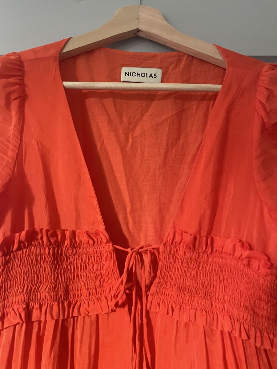 Vestiti: Nicholas oranges Kleid aus Seidenmix – Nuovo (secondo la descrizione) da Zürich venduto da M500ZH 1