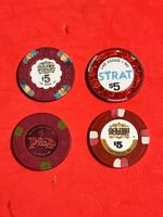 4 CASINO 🎰 Chip 5$ US Dollar Las Vegas  🔝 div. zur Auswahl