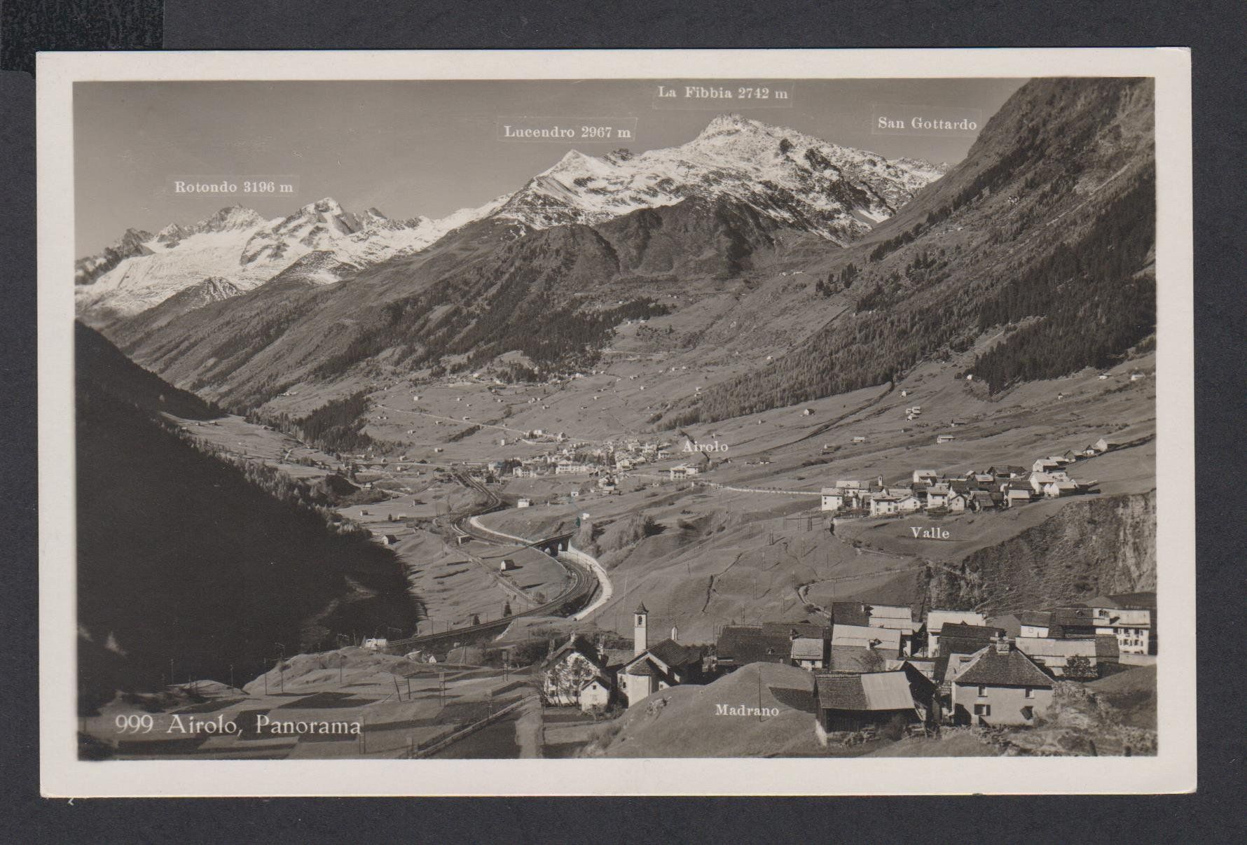 Ansichtskarten: Airolo  Panorama   -   alte Ansichtskarte von 1930 – Gebraucht aus Vitznau von Ropaku