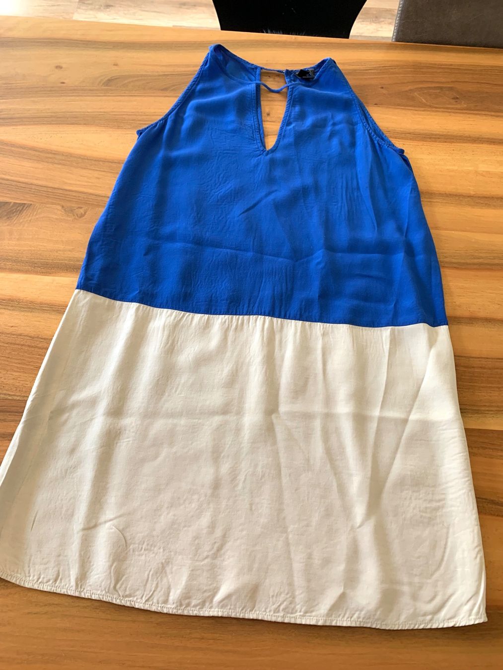 Mango Vestiti: MANGO tolles Kleid raffiniert blau/beige Gr. S – Usato da Meiringen venduto da snahhanssnah