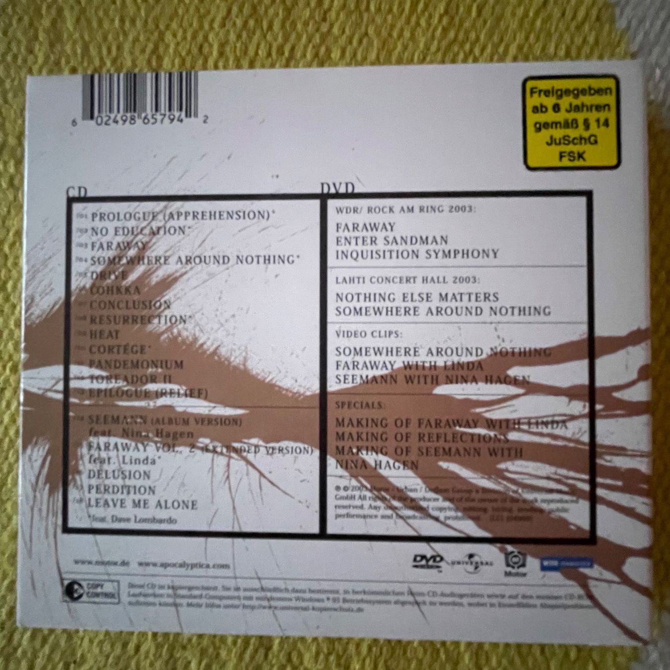 CDs: APOCALYPTICA-CD+DVD REFLECTIONS REVISED (DIGIPACK) – Gebraucht aus Rorschacherberg von CD-Roli 1