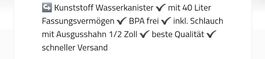 Zu verkaufen 40lt Wassertank für Trinkwasser