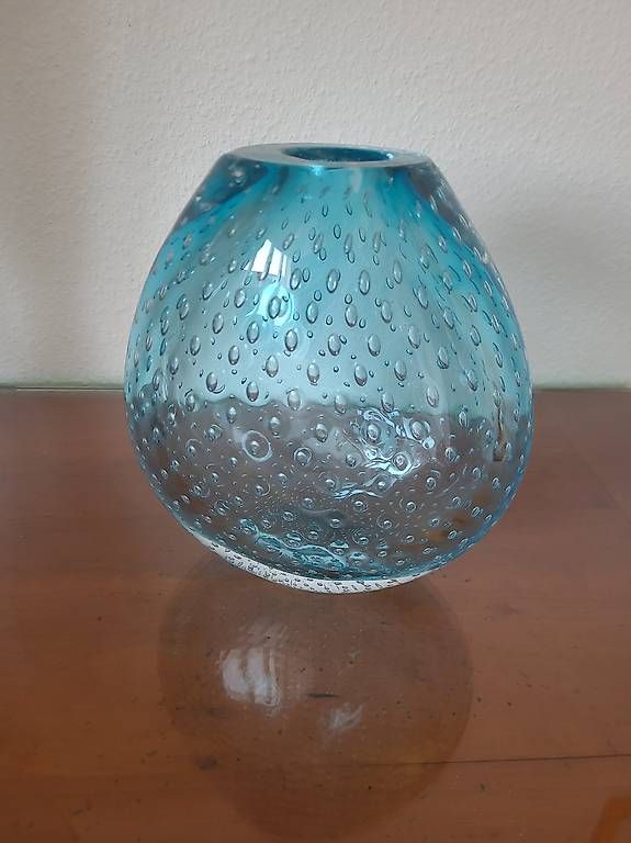 Murano Vasi & Recipienti: Edle schwere hellblaue Murano-Vase – Usato da Basel venduto da Eule2000
