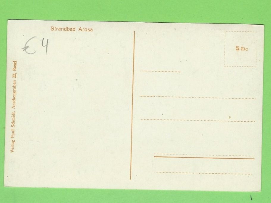 Cartoline postali: Strandbad Arosa – Usato da Zürich venduto da t24_de 1