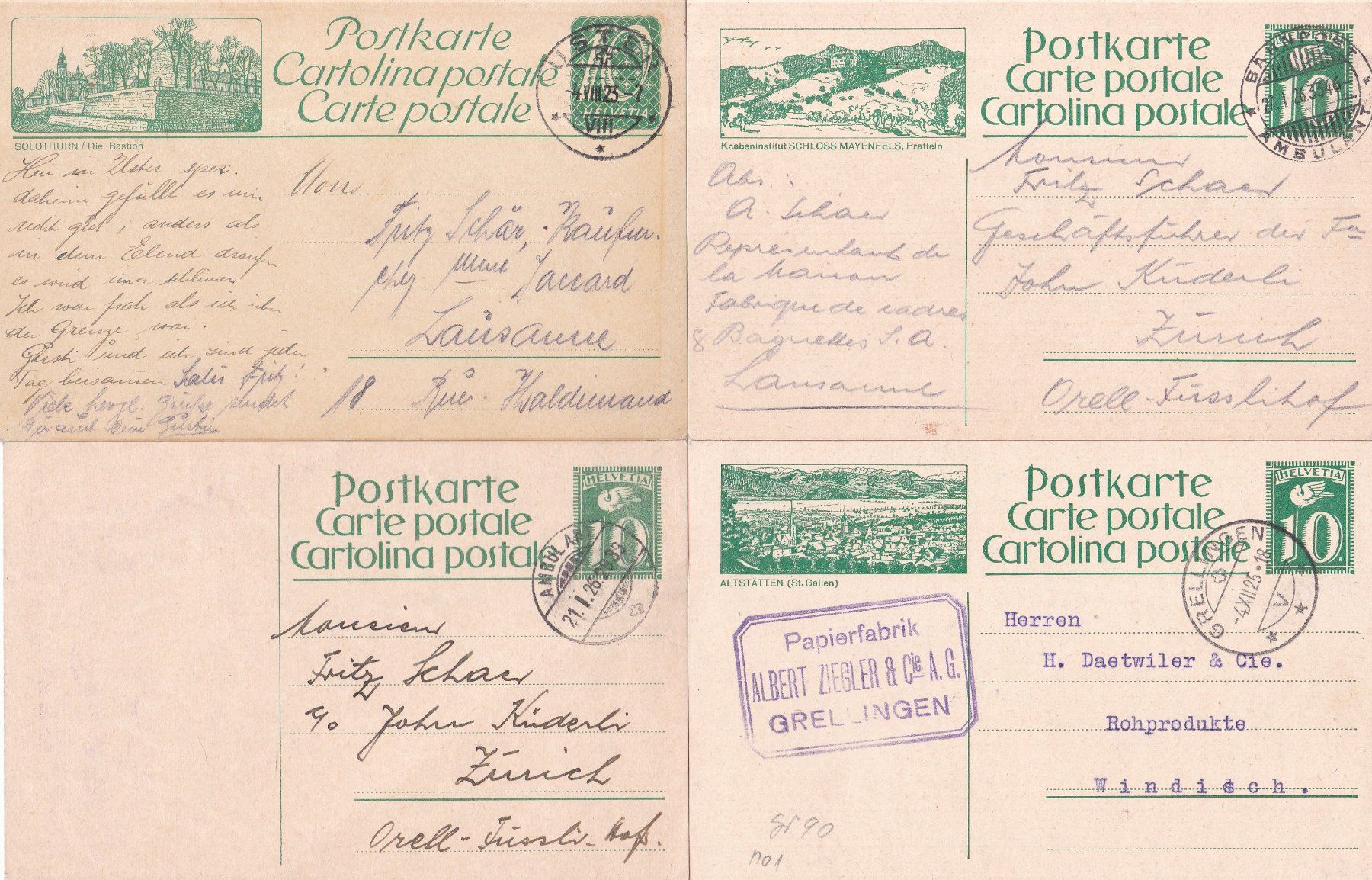 Alle Briefmarken: 40 Stk. Alte CH Postkarten, Karten – Gebraucht aus Münchwilen AG von Nesar 3