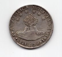 (1596) Bolivia, 8 Soles 1829, PTS
