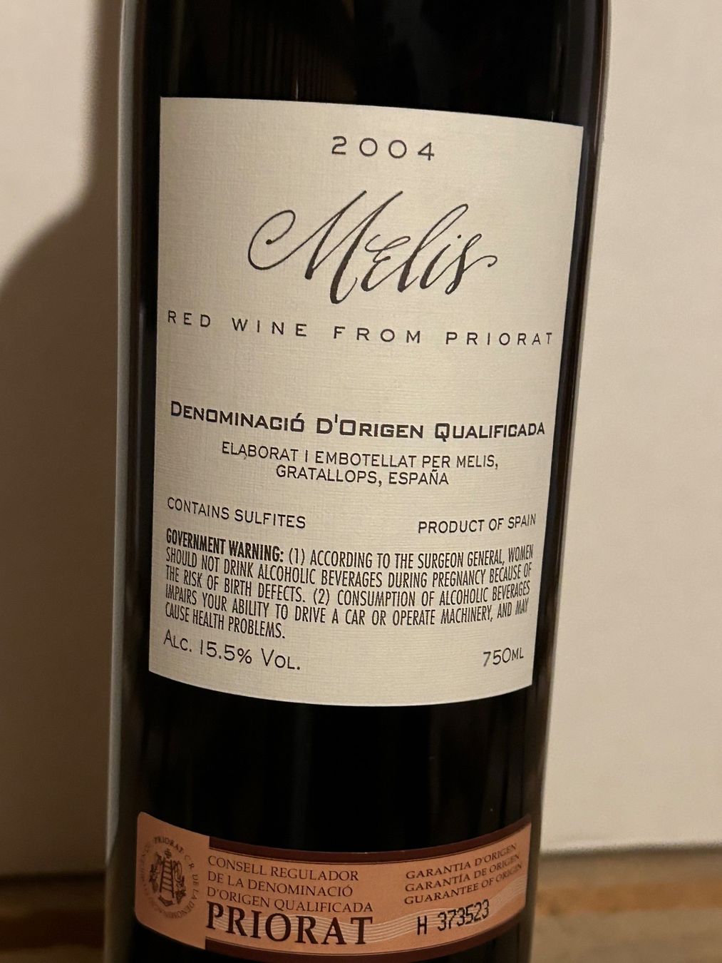 Vino: Bodegas Melis «Melis» 2004 Priorat – Nuovo (secondo la descrizione) da Roche VD venduto da avediscipule 5