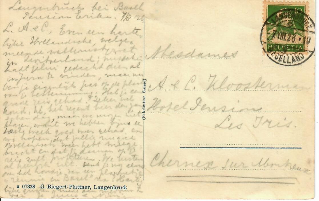 Cartoline postali: Klosterkirche Schönthal bei Langenbruck – Usato da Hochdorf venduto da Ziegel-16 1