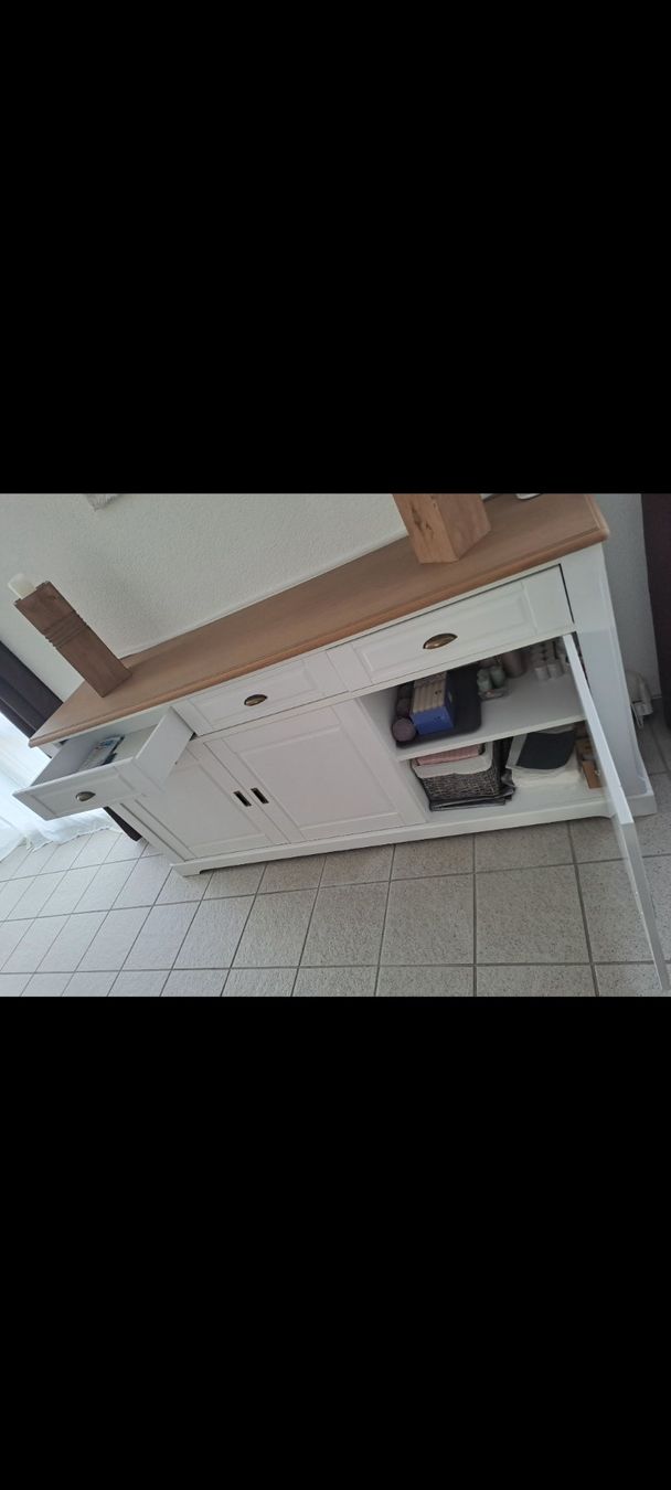 Maisons du monde Cassettiere: *Schönes Sideboard in weiss mit Holz* – Usato da Teufenthal AG venduto da Silbermond74 1