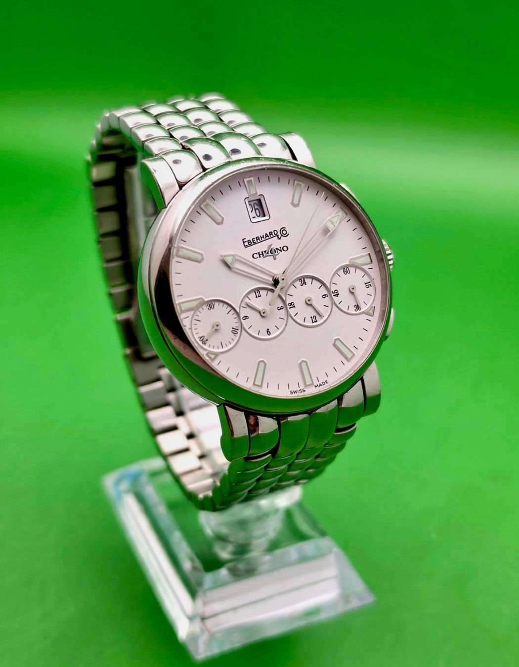 Eberhard & Co. Uhren: EBERHARD & Co CHRONO 4 AUTOMATIC CHRONOGRAPH  HERRE MEGA RAR – Gebraucht aus Neftenbach von Taschen-Uhren 2