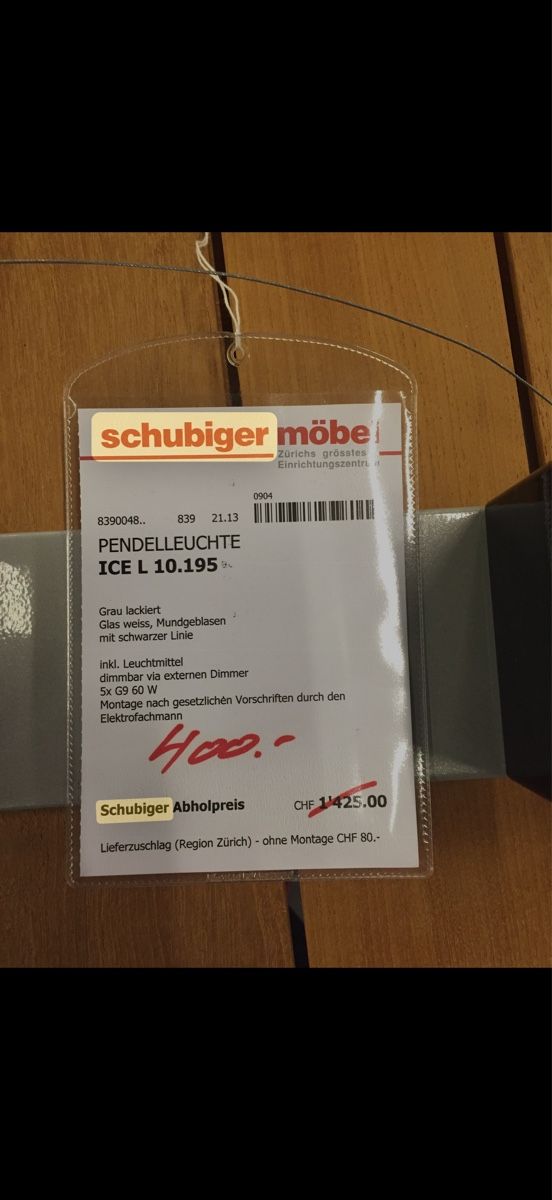 Lampadari & plafoniere: Pendelleuchte Schubiger – Usato da Zürich venduto da pinish 6