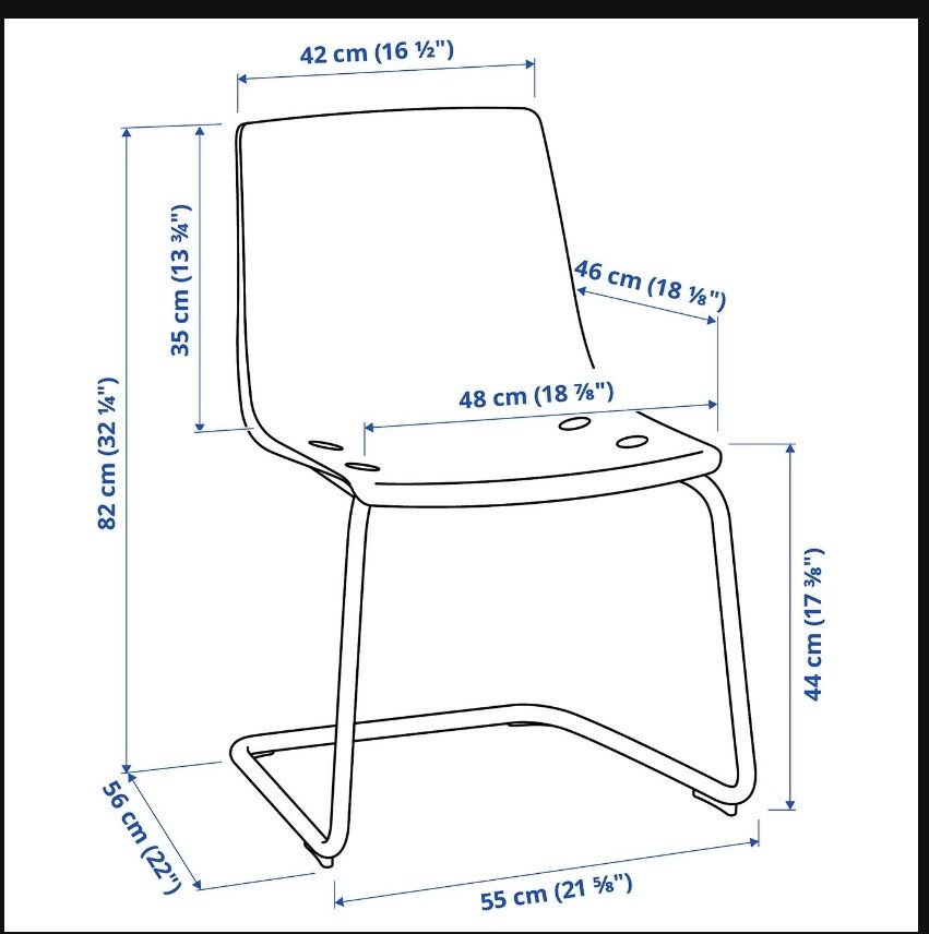 Ikea Sedie: **4 Stühle "Tobias" Ikea blau transparent** – Usato da Ehrendingen venduto da Anni_89 6