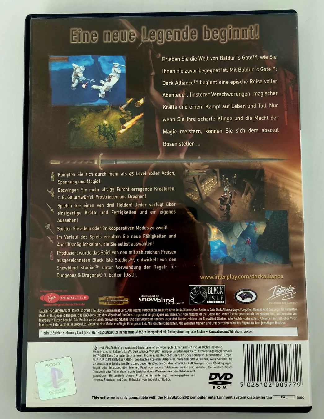 Sony Giochi: Baldur's Gate Dark Alliance (PS2) – Usato da Holziken venduto da Miglioregamesnmore 1