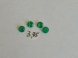 NEW PRICE / LOT 4 EMERAUDES BRESILIENNES 3,75 mm