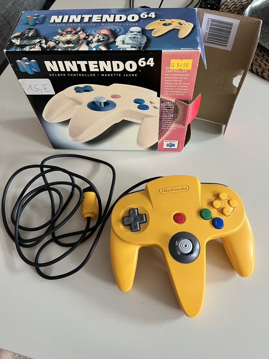 Manettes: N64 Controller in gelb und in OVP – D'occasion à Baden par tob_t8gw