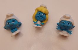 3 SCHLÜMPFE von PEYO aus Weichgummi von 2012