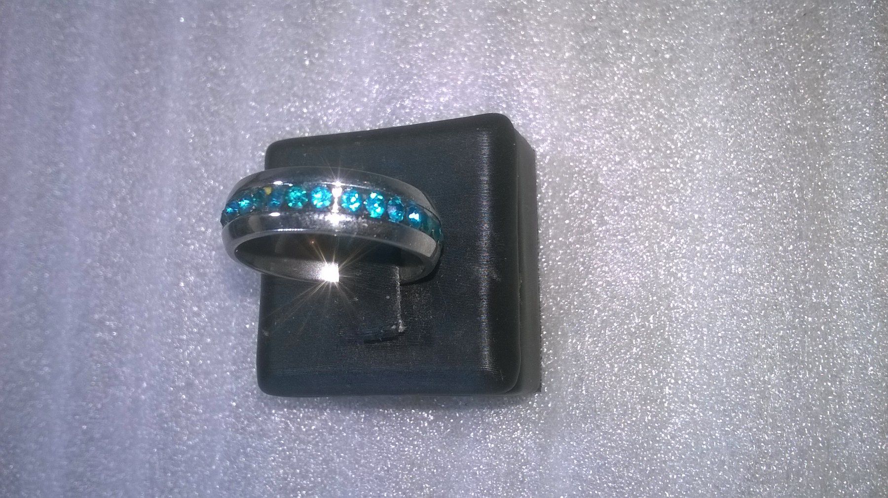 Anelli: RING EDELSTHAL,,MIT GEFÄRBT KRISTALL,,HELLBLAU – Nuovo (secondo la descrizione) da Basel venduto da bijoutrie_4 3