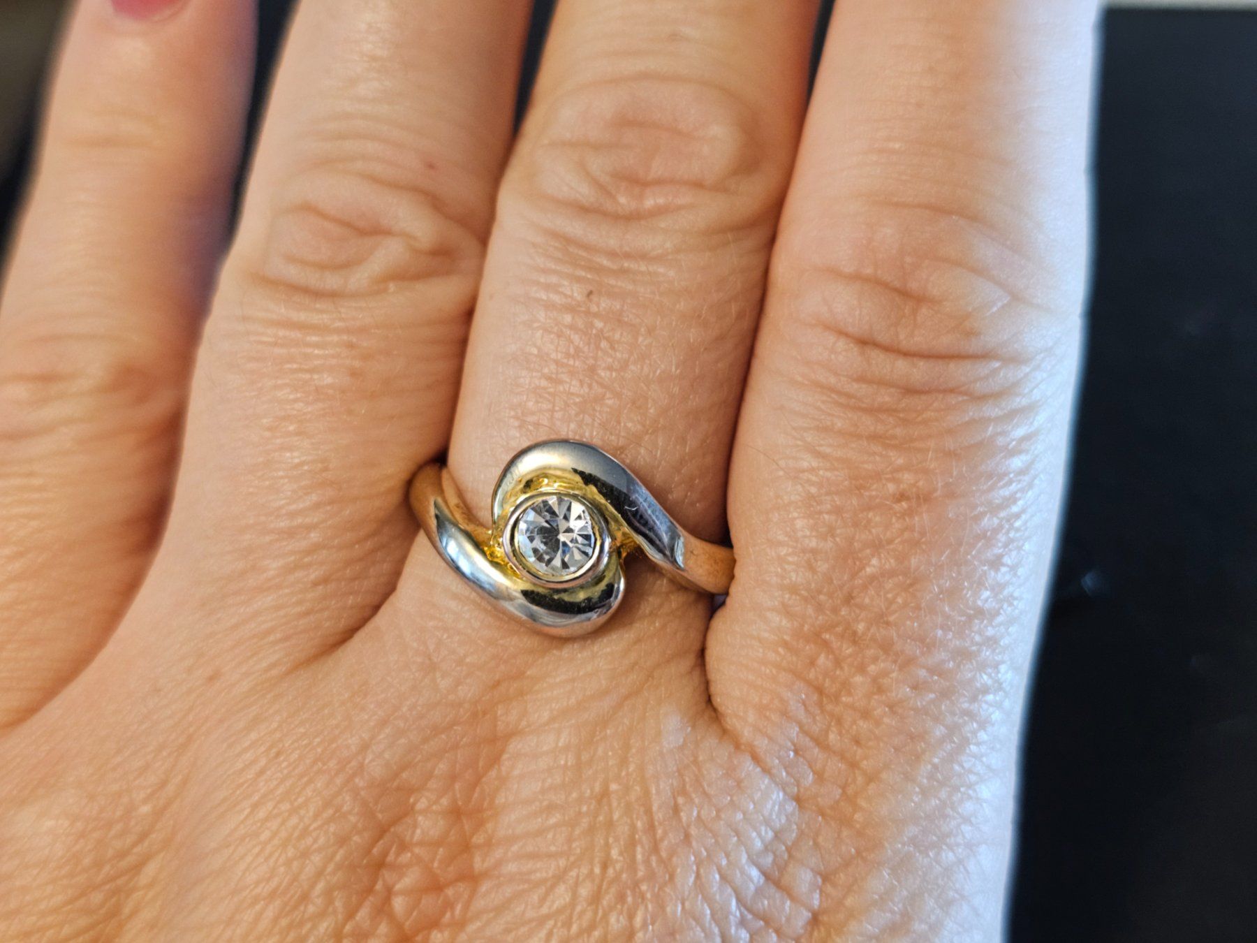 Anelli: AKTION Gelb gold Ring massiv Stein Geschenk Modeschmuck 4.8 – Nuovo (secondo la descrizione) da Riedt b. Erlen venduto da Gottestraene 5