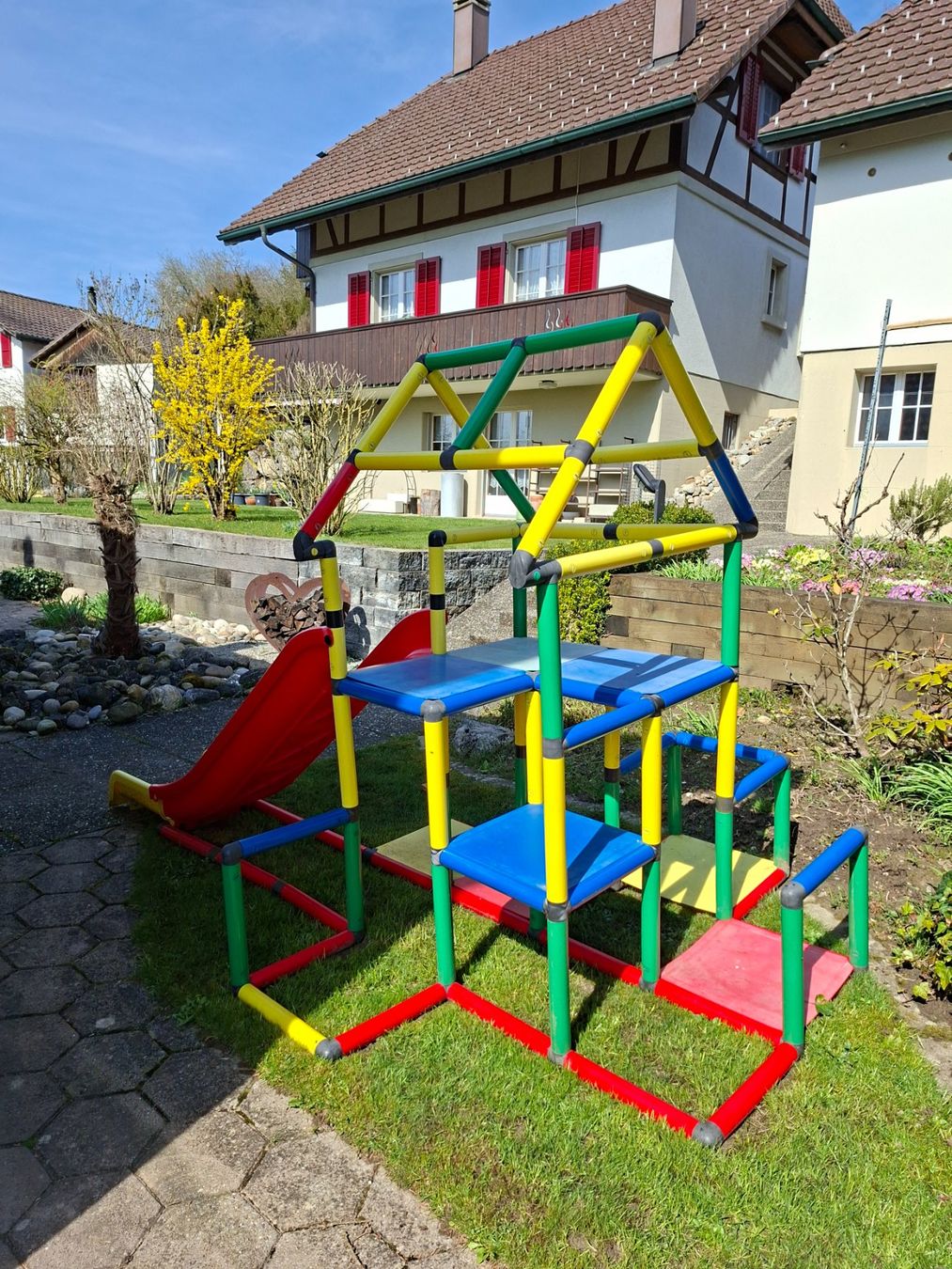 Ponteggi: Quadro Klettergerüst mit Rutsche – Usato da Etzelkofen venduto da kim.giovanola 1