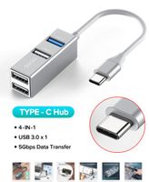 USB-C Hub,  4 in 1,  Farbe: Silber
