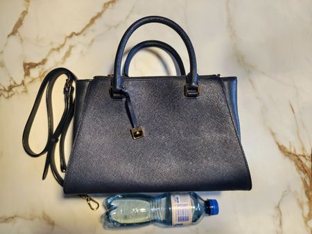 MCM lady handbag navy blue