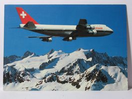 Swissair Boeing 747 - 257B  (  Jumbo - Jet ) über den Alpen