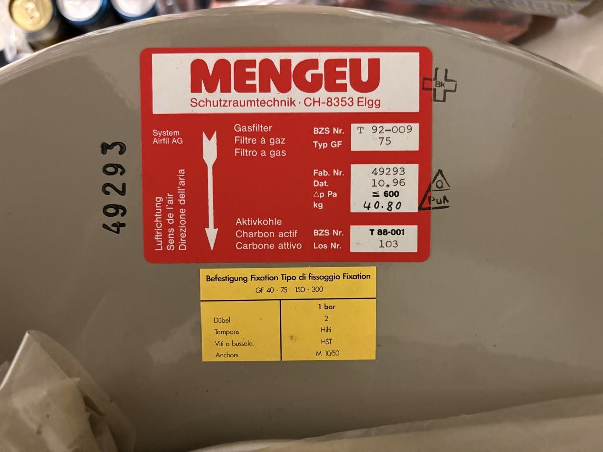 Purificatori d'aria: Mengeu Schutzraumventilator – Usato da Fraubrunnen venduto da waddle 8