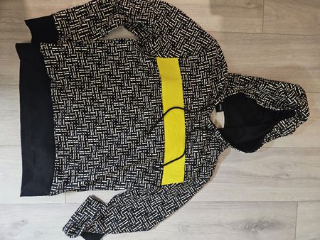 HUGO BOSS Hoodie Herren Grösse M Schwarz gemustert