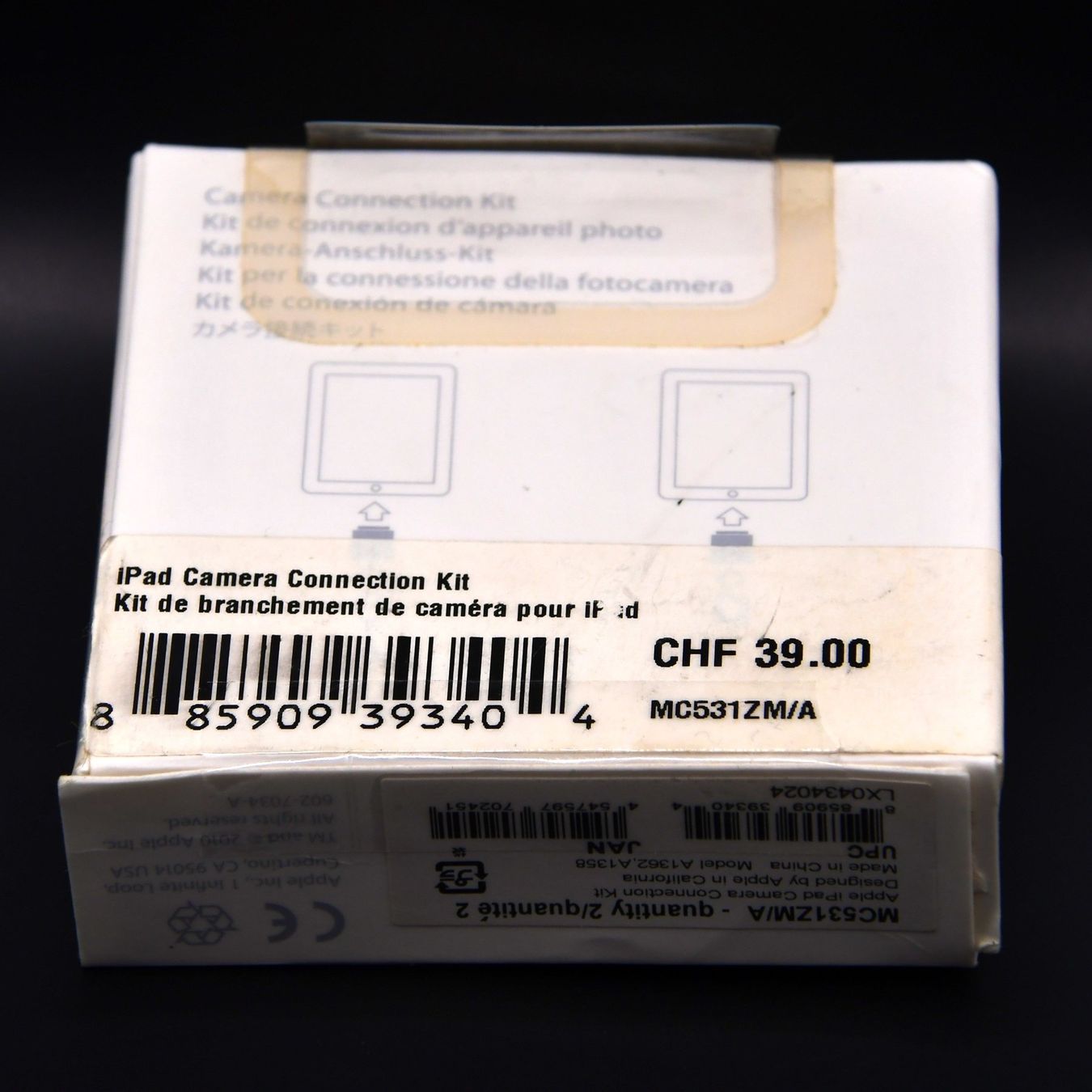 Apple Lettori di schede: Apple Camera Connection Kit 30-Pin Original USB + SD iPad – Usato da Hochfelden venduto da McGarrett 1