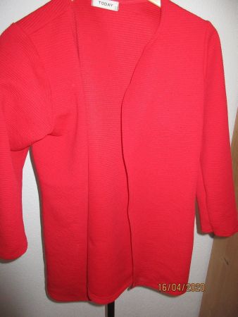 Blazer gerippt rot länger L