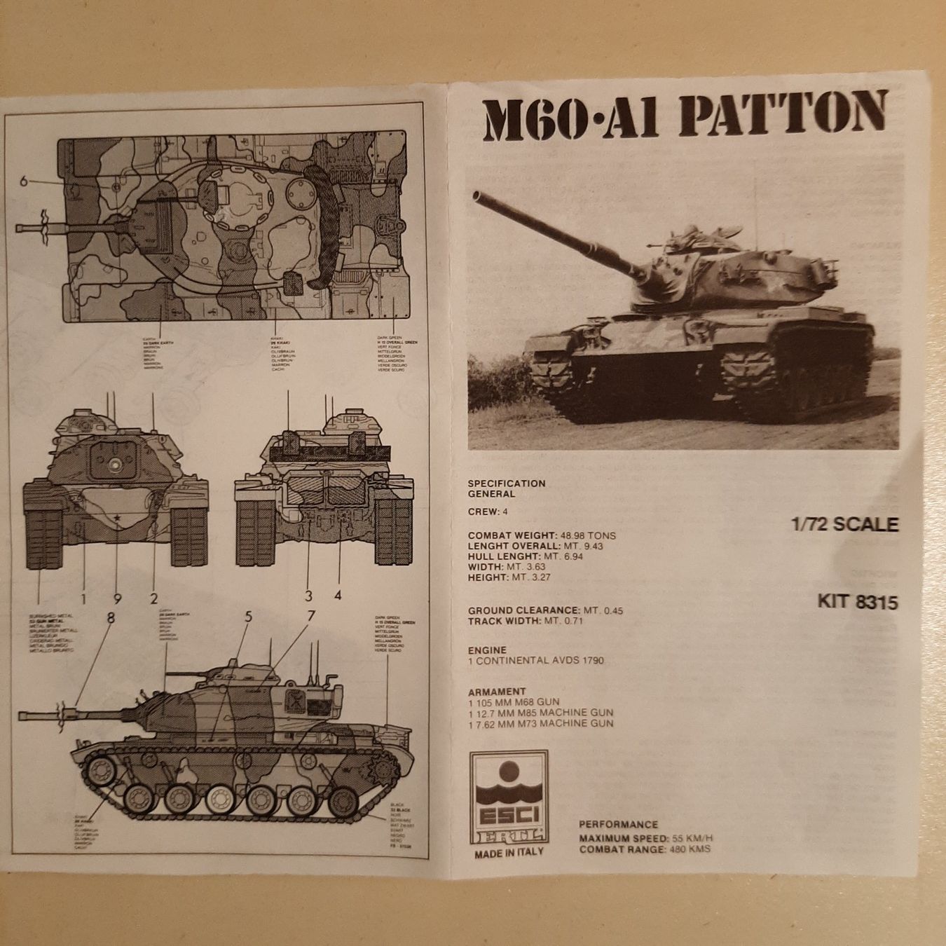 Kit di modellismo & Modellini statici: 710 ... M 60 A 1 Patton ... Esci 8315 – Nuovo (secondo la descrizione) da Bonstetten venduto da Benibanny59 1