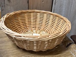 Bast-/Rattan-Korb, 24 x H 8 cm