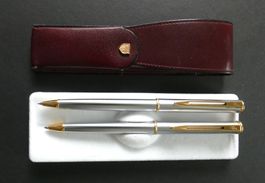 WATERMAN Kugelschreiber/Bleistift mit Etui, Initialen M.K.
