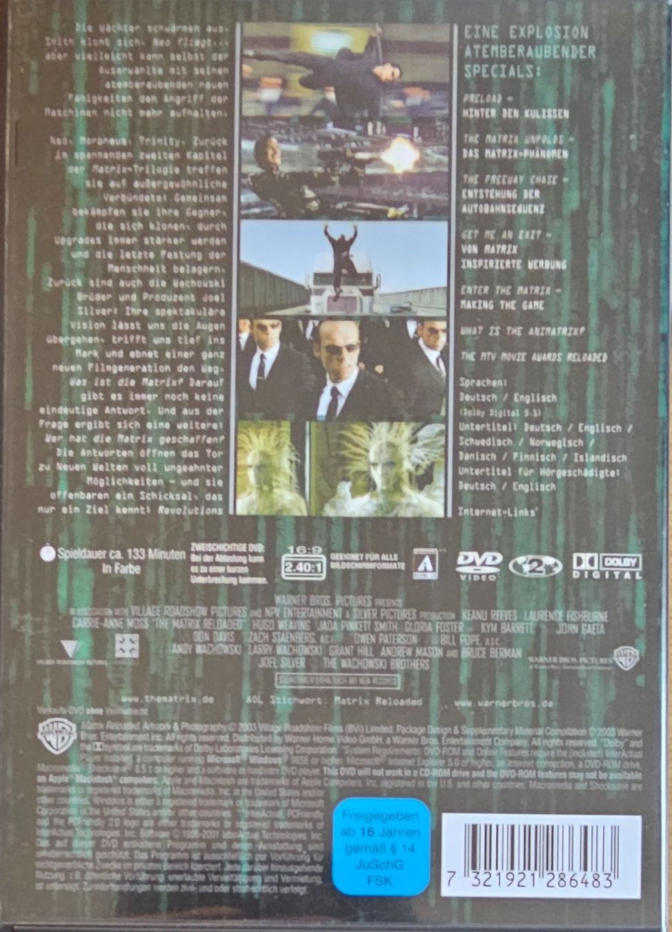 Tous les DVDs: Matrix Reloaded – D'occasion à Wahlen b. Laufen par Cg10 1