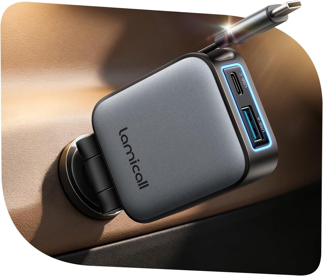 Caricabatterie: Lamicall USB C Auto Ladegerät 63W 3in1 KFZ – Nuovo e nell'imballaggio originale da Suhr venduto da SchnapperCH