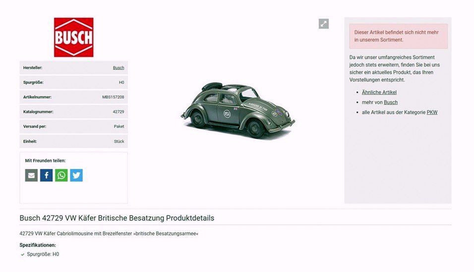 Busch Modellautos: Busch VW Käfer Militär 1:87 OVP – Neu und originalverpackt aus Lachen SZ von rol_whk9 3