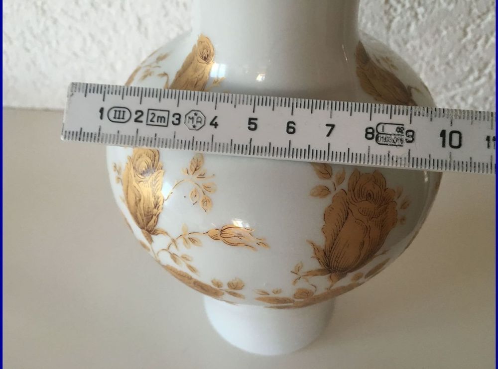 BAVARIA BAREUTHER BLUMENVASE DEKORATION VASE WEISS GOLD | Kaufen Auf ...